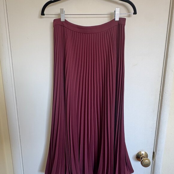 Boden Kristen Pleated Skirt, Burgundy/Maroon size 6 - Picture 4 of 5